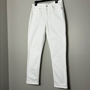 Loft White Denim Jeans The Girlfriend size 8 (29)